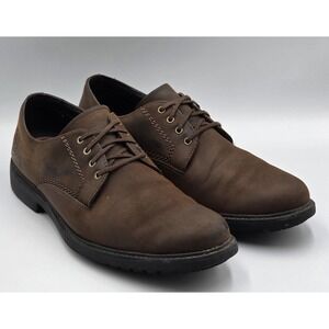 Timberland Concourse Bucks Waterproof Oxford Brown Leather Mens 10